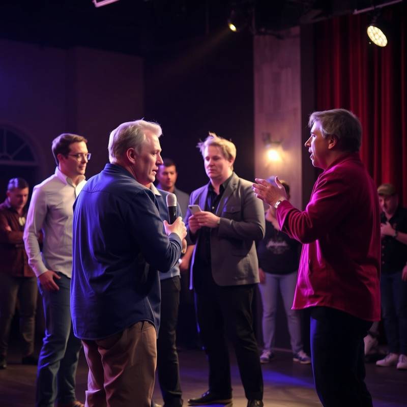 Acteurs en pleine improvisation scénique