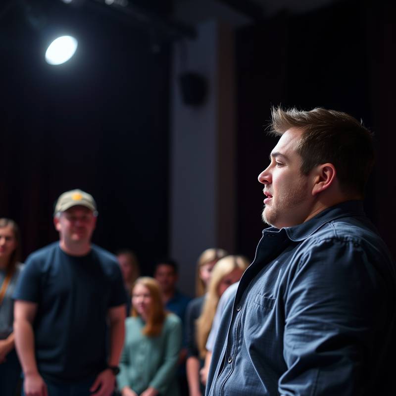 Professionnel du théâtre animant une masterclass